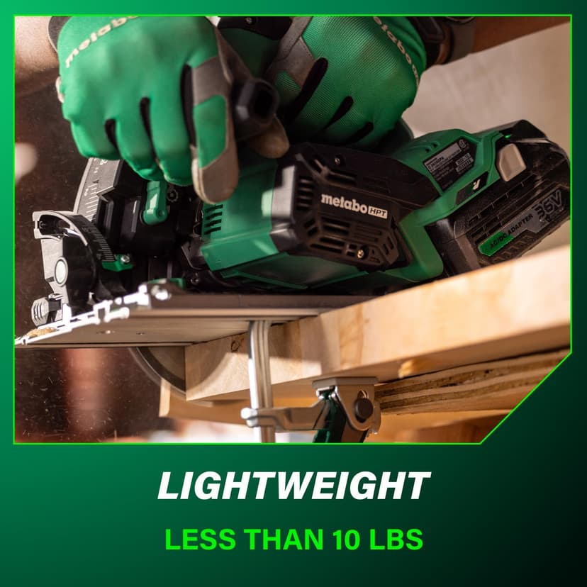 Metabo HPT 36V MultiVolt 6-1/2" Cordless Track Saw Kit, Adjustable Bevel -1 to 46°, Over 2-1/2" Cutting Depth, Lightweight Design, Includes 4.0Ah Metabo Battery and Rapid Charger, C3606DPA