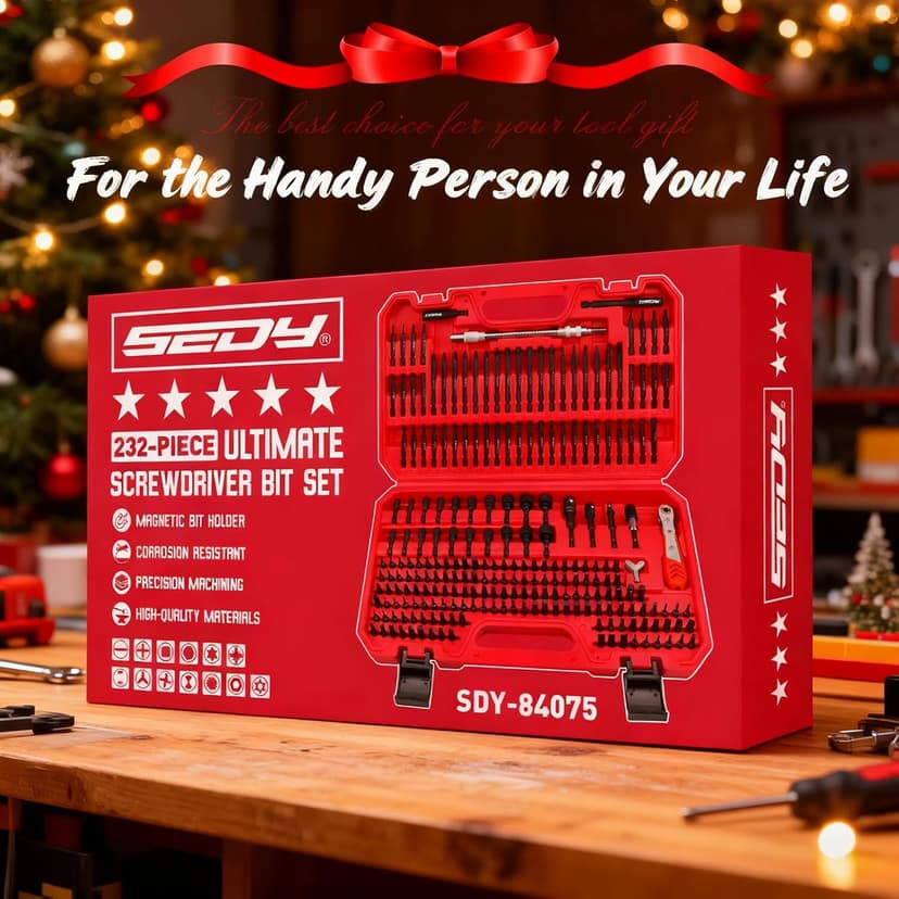 232-Piece Ultimate Screwdriver Bit Set, Cr-V Impact Driver Bit Set Includes Security Bits,Nut Driver, Ratchet Wrench and Bits Holder