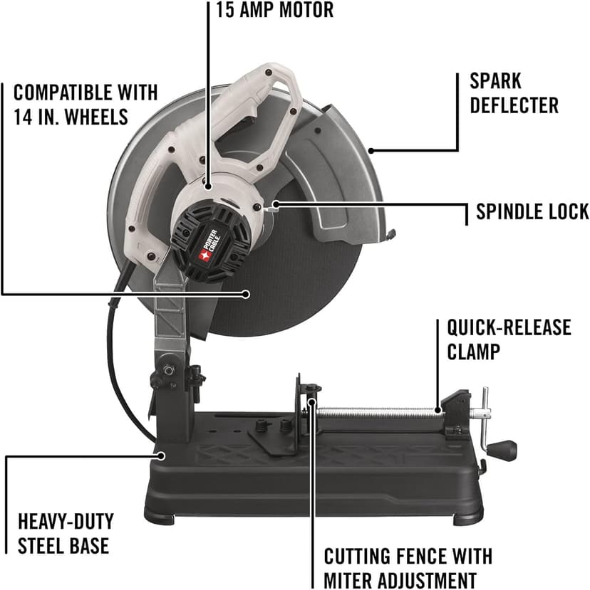 PORTER-CABLE Chop Saw, 15-Amp, 14-Inch (PCE700)