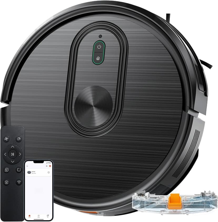 Robot Vacuum and Mop Combo, 2 in 1 Vacuuming & Mopping Robot with Schedule, App/Bluetooth/Voice, 3200Pa Max Suction, Self-Charging Robot Vacuum Cleaner, Slim, Ideal for Pet Hair, Hard Floor, Carpet