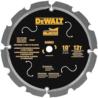 DEWALT DWA31012PCD 12T PCD Tipped Laminate Cutting Blade, 10"