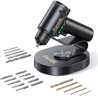Fanttik K2 Ultra Power Drill, Cordless Drill/Driver, 3/8'' Keyless Chuck, Max. 30 N.m, Max. 1250 RPM, TapSwitch Gear Change, 2.5AH Rechargeable Battery, Tool Kit for Home DIY Projects