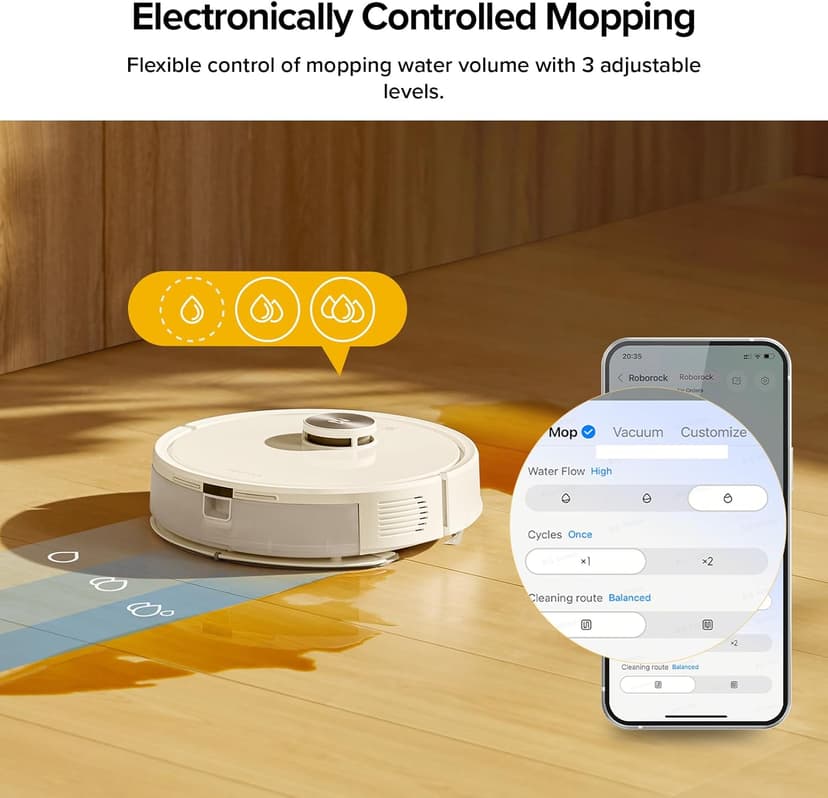roborock Q7 M5+ Robot Vacuum and Mop, Upgraded from Q5 Max+, 7 Weeks Self-Emptying, 10000Pa Suction, Dual Anti-Tangle System, for Pet Hair & Carpet, PreciSense LiDAR Navigation, App Control, White