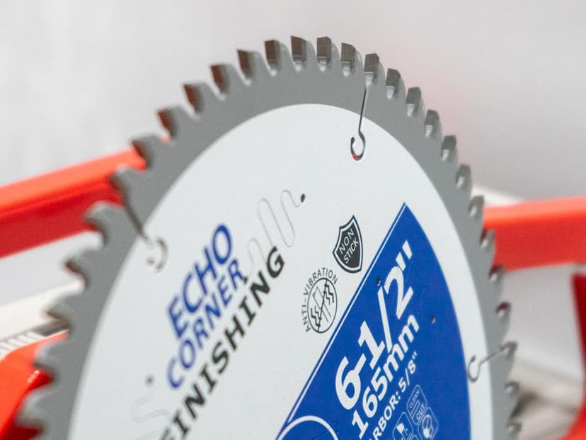 6-1/2 Inch Ultra Finish Circular Saw Blade 60T, Non-Stick Coating, for Wet Lumber, Composite Decking, Plywood, Plastic, Veneer, Laminate