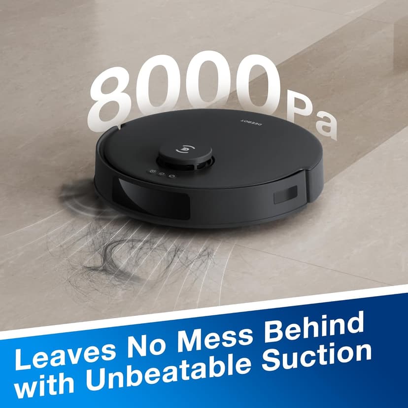 ECOVACS DEEBOT N20 Plus Robot Vacuum and Mop,with Bagless Self Emptying Station,8000Pa Powerful Suction,Anti-Tangle Technology,45-Day Capacity,300 Minutes Runtime,Perfect for Pet Hair