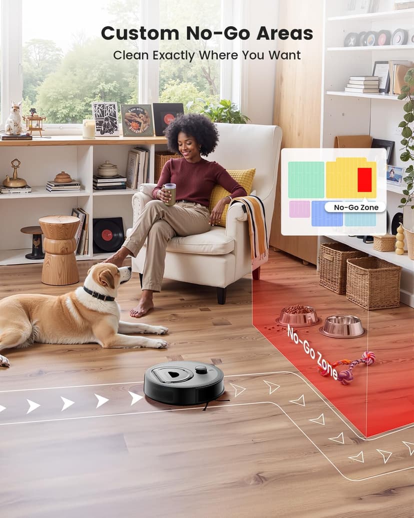 Lefant LiDAR Robot Vacuum and Mop, Upgraded 190° PSD Obstacle Avoidance, 5000Pa Strong Suction, Multi-Floor Mapping, 150 Mins Runtime, WiFi/Alexa/APP/Watch, Pet Hair & Carpets, M330 Pro Grey