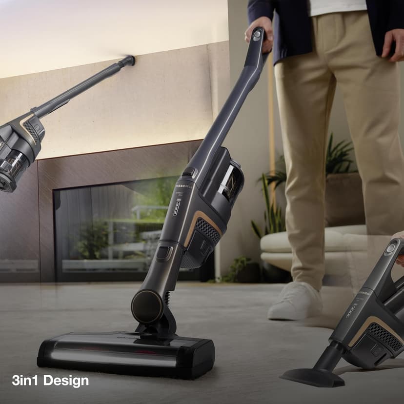 Miele Triflex HX2 Cat & Dog Cordless Stick Vacuum Cleaner, 60 min runtime, Obsidian Black / Rose Gold