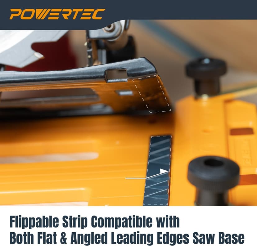 POWERTEC 53 Inch Circular Saw Track Guide Rail System – Precision Rip-Cut and Cross-Cut Guide for Sheet Goods, Plywood, Panels, and DIY Woodworking (72094)