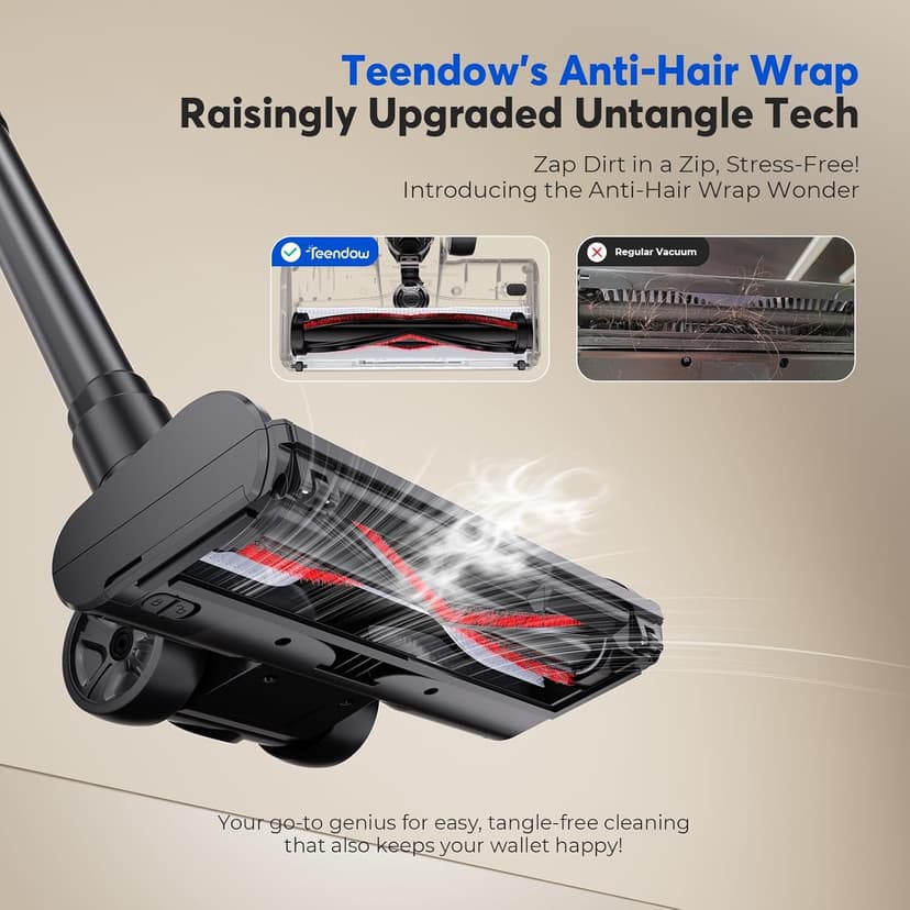 Cordless Vacuum Cleaner, Stick Vac Specifically Handling Pet Hair, Up to 50 Minutes, 500W Powerful Suction, Rechargeable, Lightweight for Carpet, Hard Floor, Deep Dark