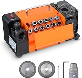 VEVOR Drill Bits Sharpener, 3-13mm Drill Bits Grinder Sharpener, Lip Relief Angle & 95°-135° Point Angle Adjustable Drill Bit Re-Sharpener, Portable Sharpening Machine with 11 Collets, CBN & SDC Wheel