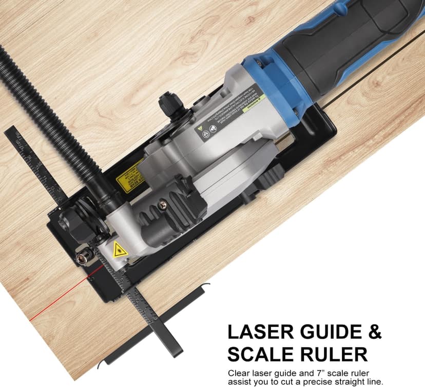 Mini Circular Saw, 4Amp 3500RPM Corded Circular Saw with Laser Guide, Rip Guide, Compact Saw with 2Pcs 24T TCT Blades for Wood Cuts