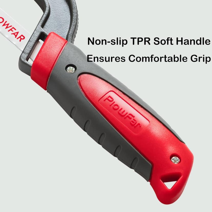 Aluminum Frame Mini Hacksaw with 10" Flexible Bi-Metal HSS Blade for Metal and Wood