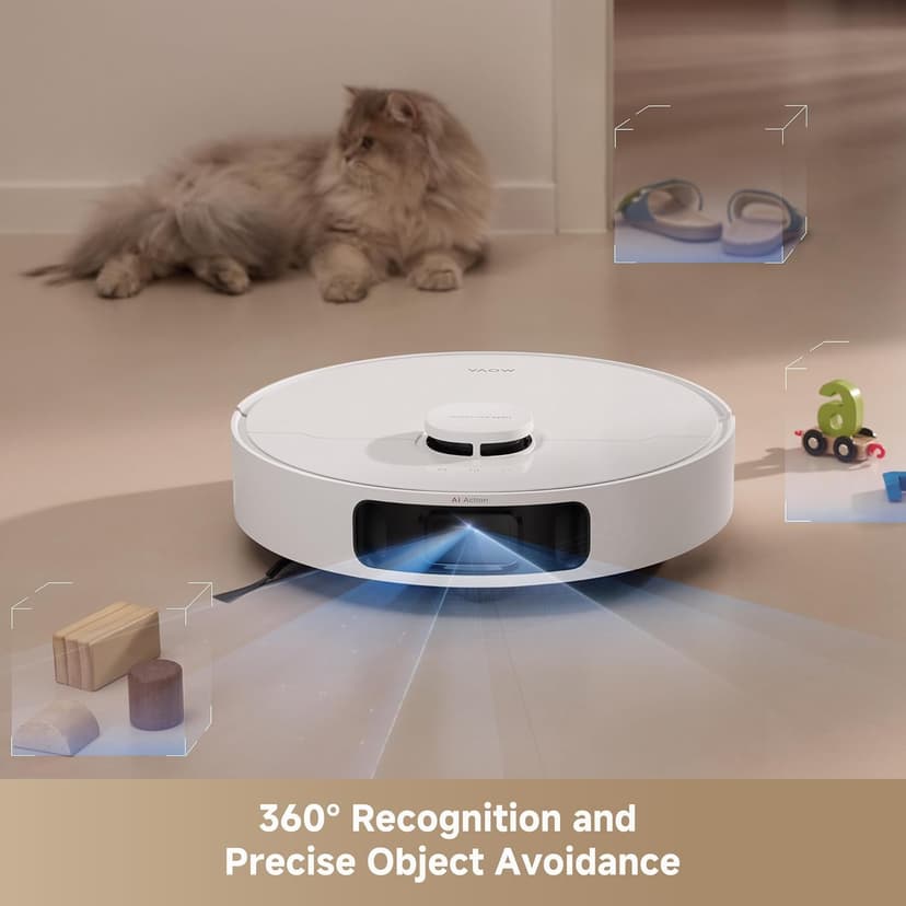 Mova P10 Ultra Robot Vacuum and Mop 8,300Pa Suction 140°F Hot Water Auto Mop Washing & Drying, Dual Spinning Extenable Clean, 10.5mm Lifting for Carpet, 360°Obstacle Avoidance, App Control