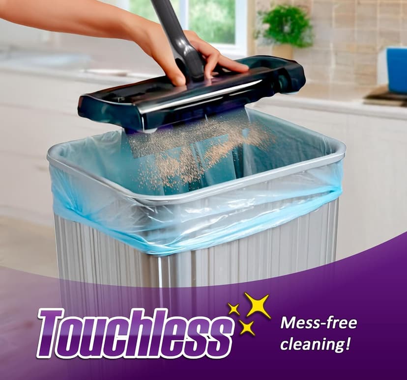 Swivel Sweeper Max - Cordless Electric Floor and Carpet Sweeper with Rotating Brush for Efficient Cleaning, Quad Brush Technology- Purple