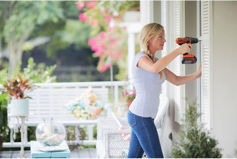 BLACK+DECKER 20V MAX Cordless Drill and Driver, 3/8 Inch, With LED Work Light, Battery and Charger Included (LDX120C)