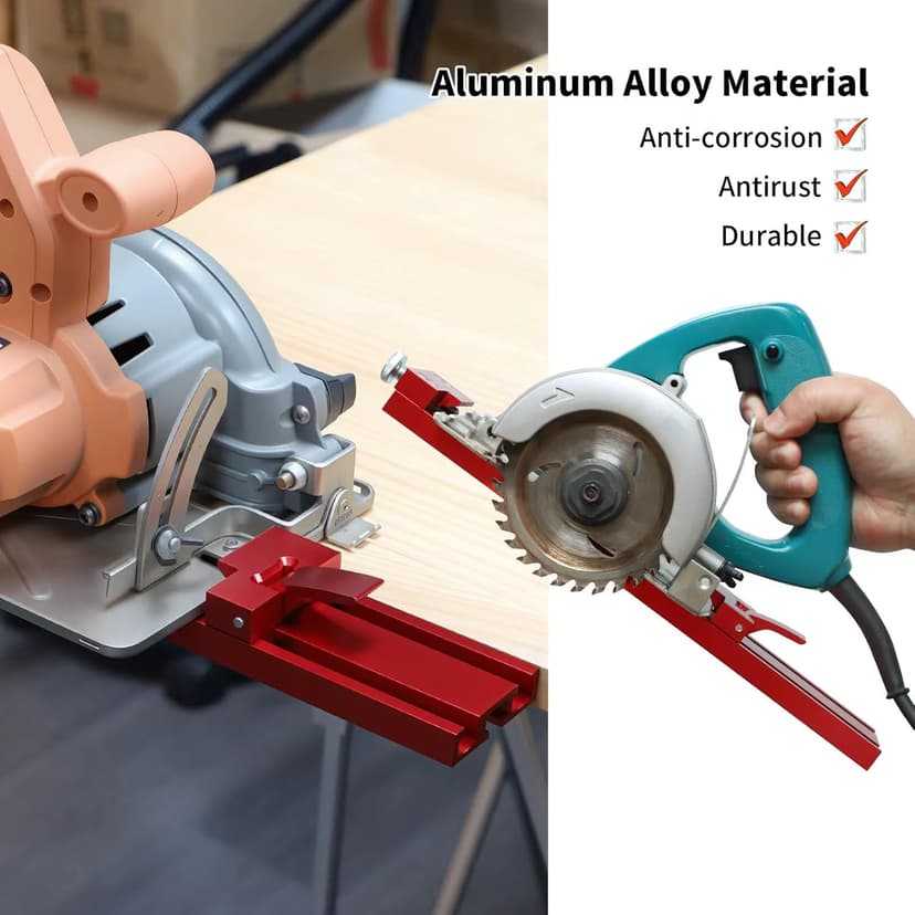 RUITOOL Circular Saw Guide Rail, Precision Aluminum Alloy Adjustable Cutting Machine Base Guide for Woodworking, Electric Cutting Guide Specially Designed for Precision Cutting and Milling Tasks
