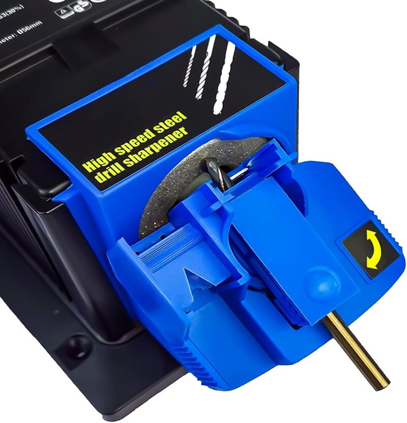 Electric Drill Bit Sharpener, 3-in-1 Multifunction Electric Sharpening Machine for Knife, drill, Chisel, Scissor, 110V, Grinder with Adjustable Angles, 96W, 1350rpm, Compact Design
