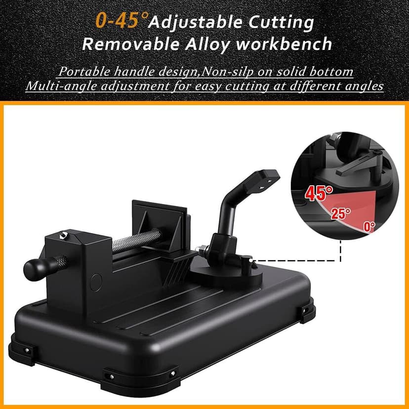 Anbull Portable Band Saw with Upgraded Removable Alloy Steel Base, 45°-90° Metal Cutting, 10A 1100W Motor, 5-inch Deep Cut, with .020-by-44-7/8-Inch 14 TPI Saw Blade and Led Spotlight