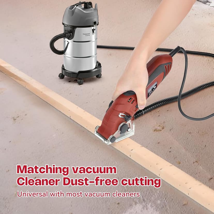 Corded Mini Circular Saw, 400W 110V 3400RMP Multifunction Handheld with 6 Blades Max Cutting Depth ½ Inch, Compact Small Circular Saw for Wood Drywall Tile PVC Pipe Soft Metal