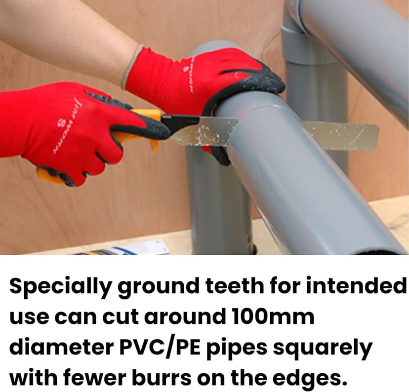 PVC Pipe Saw, Japanese Pull Saw for PVC & PE Pipes, Plastic & Acrylic Plates, Blade Replaceable (PVC240)