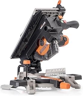 Evolution R8MTS | 8-1/4” Convertible Miter/Table Saw | Multi-Function Saw | 0-45° Bevel & +/- 45° Miter | Multi-Material Cutting: Wood, Plastic, Metal | Compact, Powerful 12A Motor | TCT Blade Incl