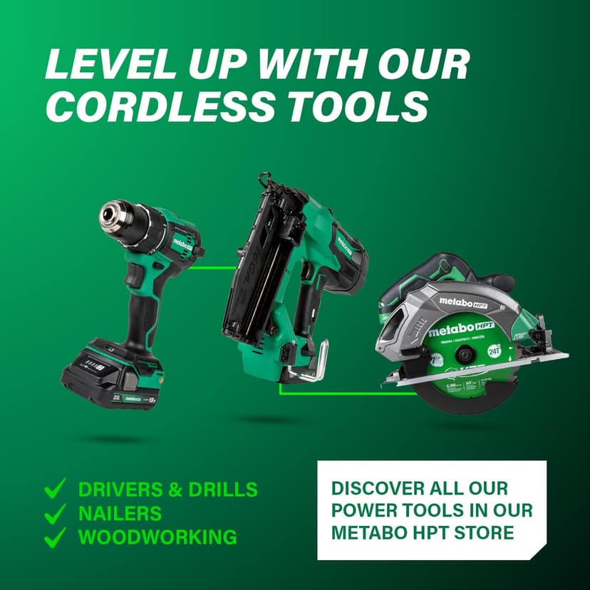 Metabo HPT 18V MultiVolt 7-1/4 Inch Cordless Circular Saw, High Torque, Lightweight Design, Up to 200 2x4 Cuts/Charge, Accepts 18V and 36V MultiVolt Metabo HPT Batteries, Tool Body Only, C1807DAQ4