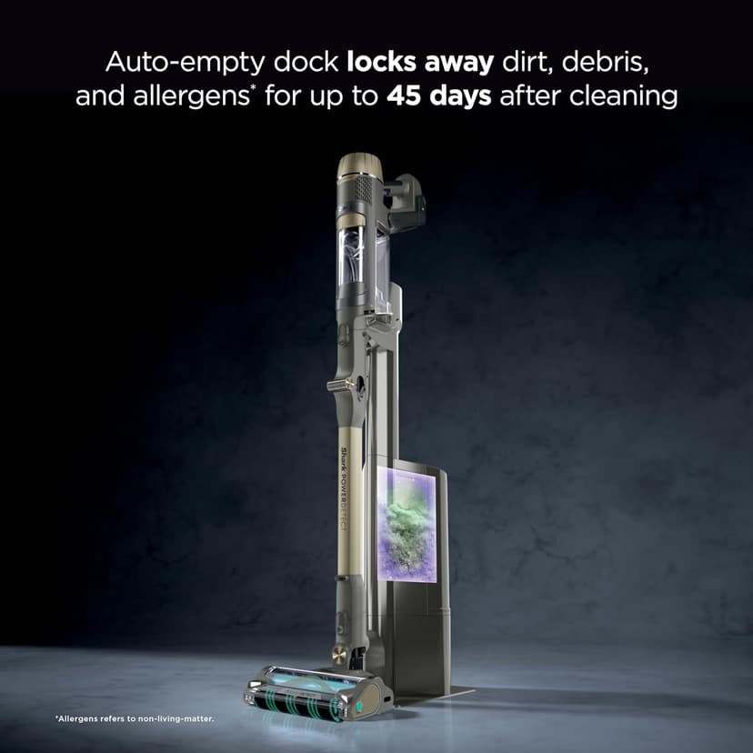 Shark PowerDetect Clean & Empty Cordless Stick Vacuum & Auto-Empty System, Powerful Suction, HEPA Filtration, Carpet & Hard Floor, Portable, Stick Vacuum for Pet Hair, Dark Gray, IP3253