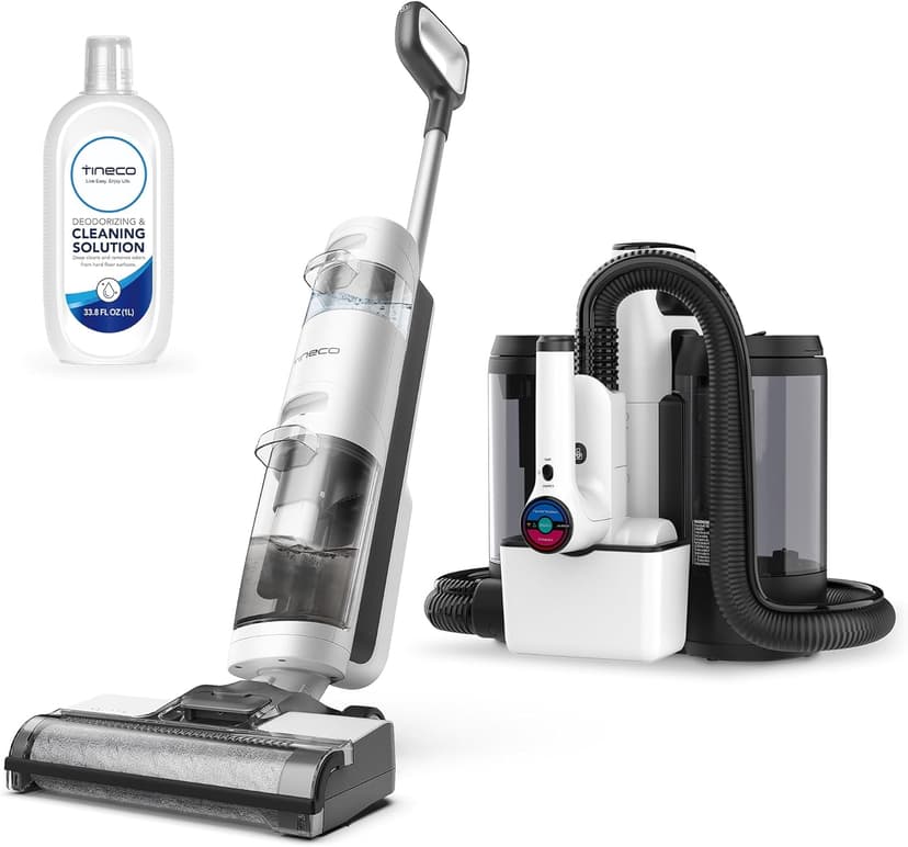 Tineco iFLOOR 3 Breeze Complete Wet Dry Vacuum & Carpet ONE Spot Essentials & Floor Cleaning Solution
