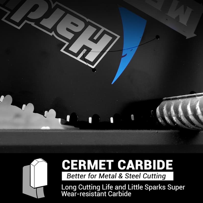 14-Inch Metal Cutting Saw Blade – No Heat, Low Sparks, 66-Tooth Cermet Carbide Tipped, Fits Evolution S14CPS/S15CPS/S355CPS – Thin Kerf for Steel, Angle Iron, Threaded Rod, 1-Inch Arbor