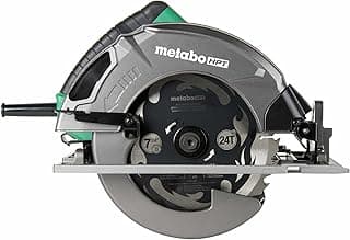 Metabo HPT 7-1/4-Inch Circular Saw Kit | 6,000 Rpm, 15-Amp Motor | Integrated Dust Blower | 24T Premium Framing/Ripping Blade | Single Handed Bevel Adjustment | C7SB3