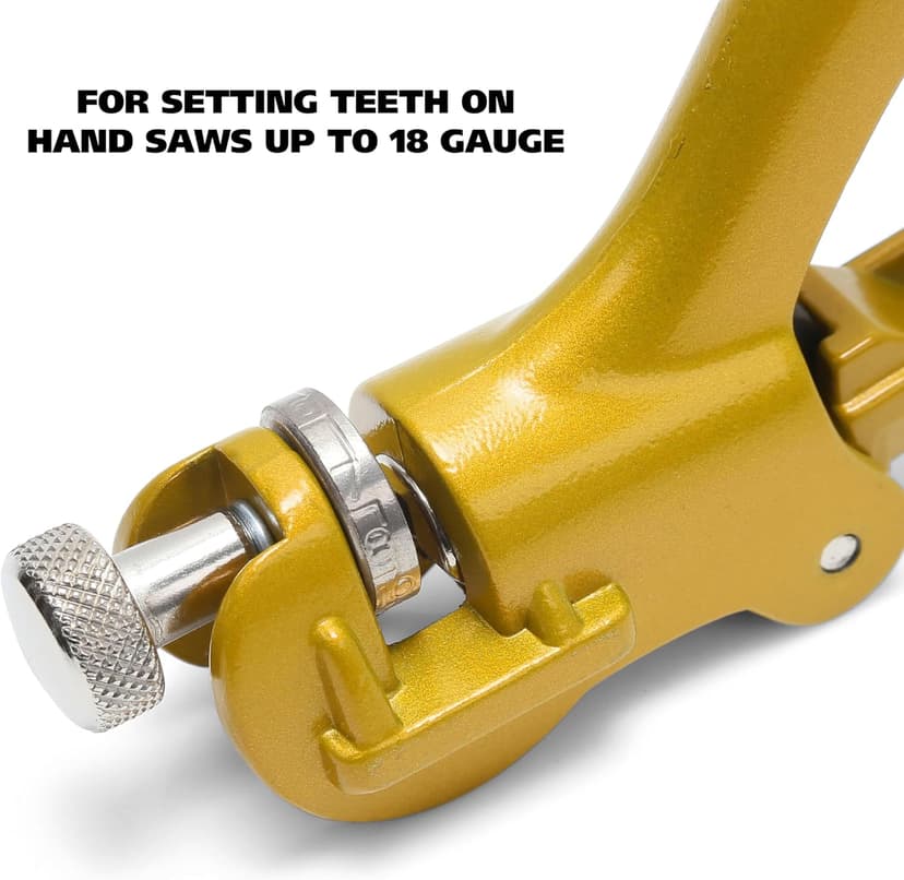 GreatNeck SS7 Saw Set Tool, Adjusts Teeth on Hand Saws, 5–11 Point Dial Setting, Compatible with 18 Gauge Panel and Back Saws