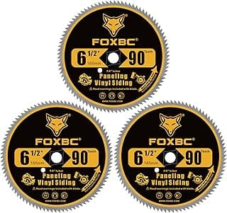 FOXBC 6-1/2 Inch 90 Tooth Circular Saw Blade for Paneling and Vinyl Siding Wood Cutting with 5/8-Inch Diamond Arbor