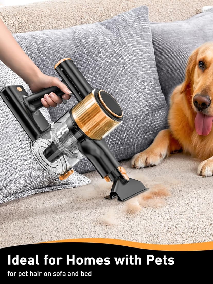 Cordless Vacuum Cleaner, 40Kpa 8 in 1 Powerful Suction Lightweight Stick Vacuum Cleaner for Home, LED Display, 3 Suction Modes, 45Mins Detachable Battery Vacuum for Hard Floor Carpet Pet Hairs
