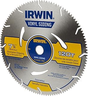 IRWIN Tools MARATHON Vinyl Siding Corded Circular Saw Blade, 7 1/4-inch, 120T (11830)