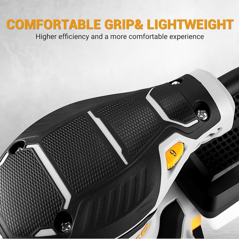 Orbital Sander Corded Hand Sander: DEKOPRO 5" Random Orbital Sander with Dust Box, 6 Various Speeds Electric Palm Sander with Dust Box, 16Pcs Sandpapers for Woodworking & Sanding-Yellow