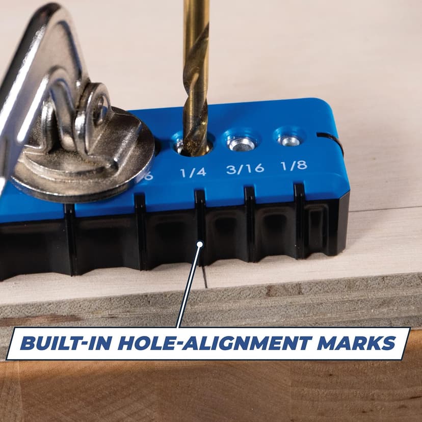 Kreg Portable Drilling Guide - 6 Hardened Drill Guides for Carpentry - Craftsman Tool Accessory