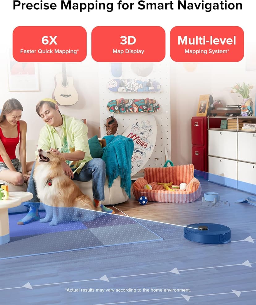 roborock Q5 Pro+ Robot Vacuum and Mop, Self-Emptying, 5500 Pa Max Suction, DuoRoller Brush, Hands-Free Cleaning for up to 7 Weeks, Precise Navigation, Perfect for Hard Floors, Carpets, and Pet Hair