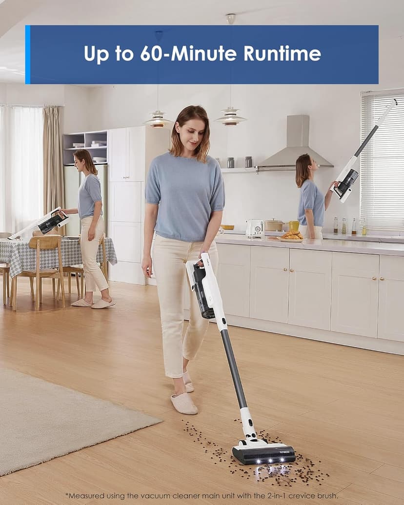 Tineco Floor ONE S7 Steam Cordless Wet Dry Vacuum Steam Mop All-in-One & A30S Cordless Stick Vacuum Cleaner, 160W Suction, 60Min Runtime