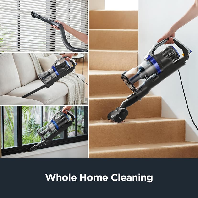 Eureka Pet Upright Vacuum Cleaner for Carpet and Hard Floor, Powerful Bagless Vacuum Cleaner for Home with HEPA Filter and Pet Tool, OmniVerse NEU801BL with QuickShift Technology, Blue