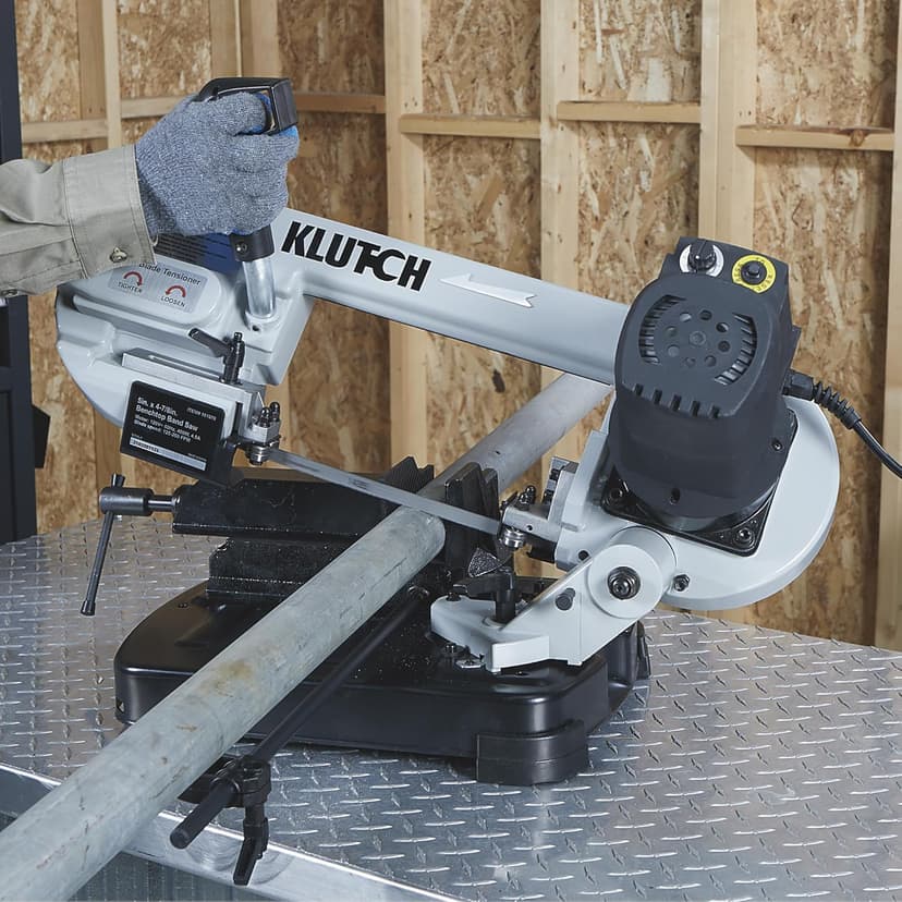 Klutch Benchtop Metal Cutting Band Saw - 5in. x 4 7/8in., 400 Watts, 110–120V