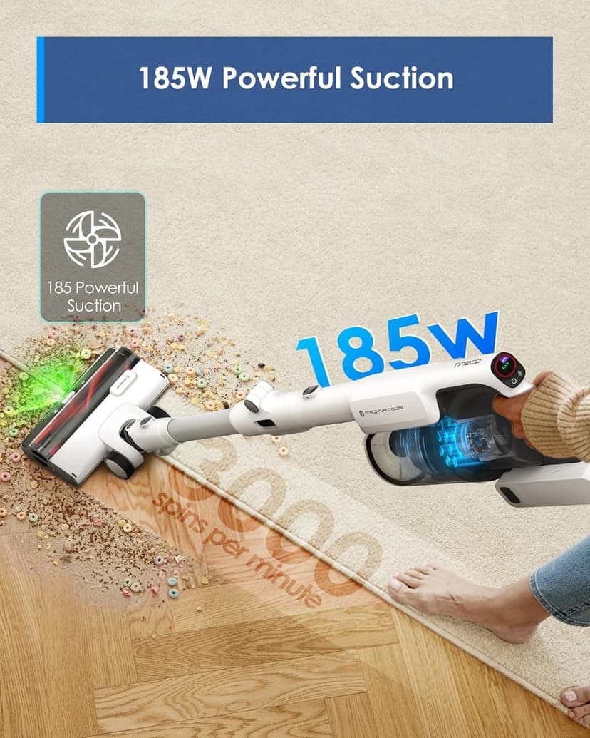 Tineco Pure ONE A50S Cordless Stick Vacuum Cleaner & 3DSense Power Brush