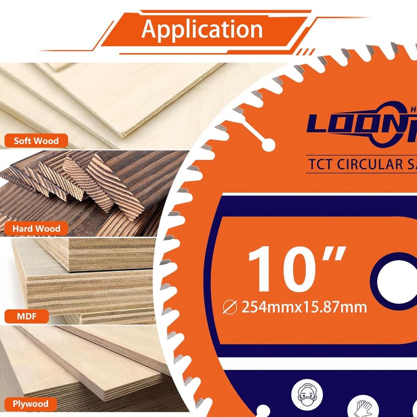 LOONPON 4.5inch HSS Saw Blade 3Pcs,72T Cutting Disc with 7/8 Inch Arbor for Wood Plastic PVC Soft-Metals Cutting