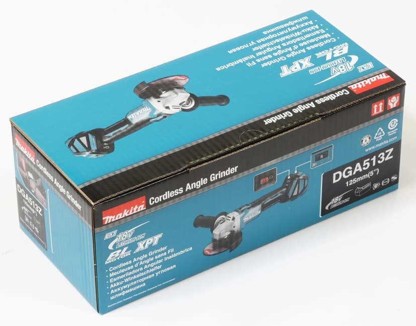Makita DGA513Z 18V Li-Ion LXT Brushless 125mm Angle Grinder - Batteries And Charger Not Included