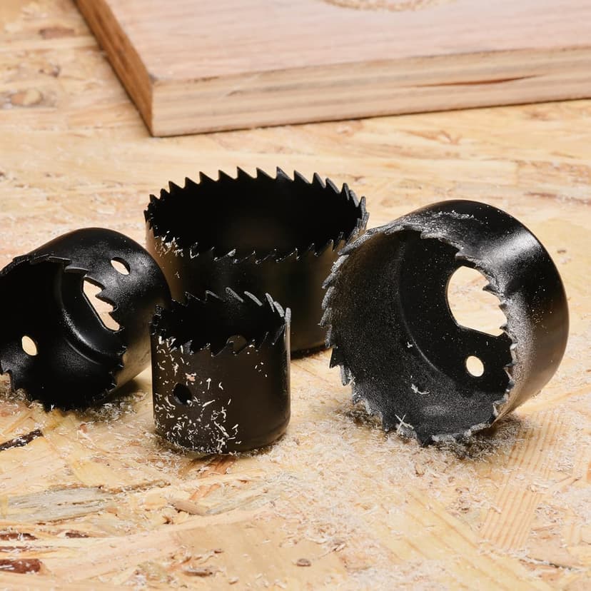 KATA Hole Saw Set 20PCS Hole Saw Kit with 3/4"-6"(19-152mm) 13PCS Saw Blades, 2 Mandrels, 3 Drill Bits, 1 Installation Plate, 1 Hex Key, Ideal for Soft Wood, Plywood, Drywall, PVC