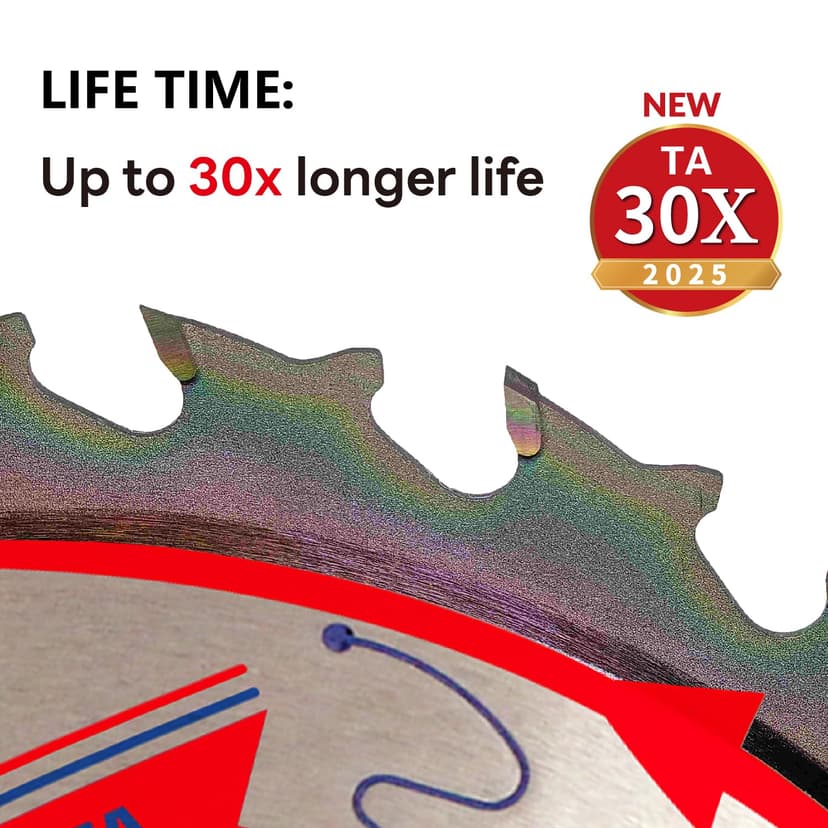 Circular Saw Blades Woodworking TA Series,10" 60-Tooth 5/8" Arbor, for Laminate, Melamine Board, Special Anti-Thermal Adhesion Coating on Cutting Edges -TA,High Finish,Long Life,W10 60T TA