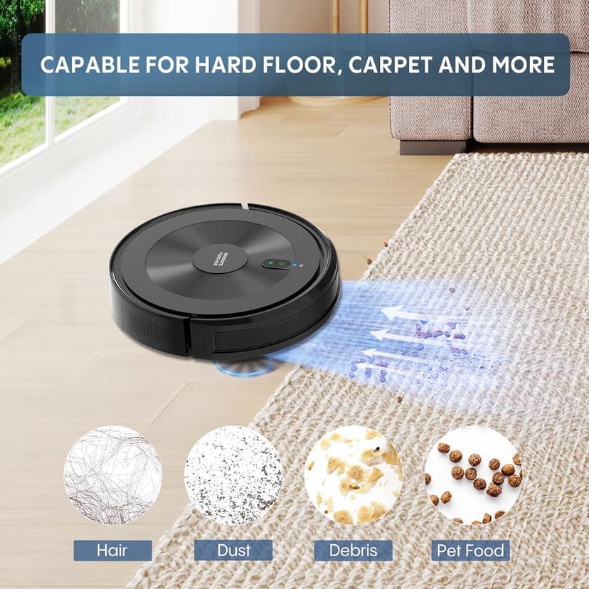 Robot Vacuum and Mop: 2-in-1 Robot Vacuum Cleaner 3000Pa Strong Suction & Tangle-Free & Alexa/APP Control & Self-Charging, Schedule Cleaning Robotic Vacuum for Pet Hair, Hard Floor, Carpet