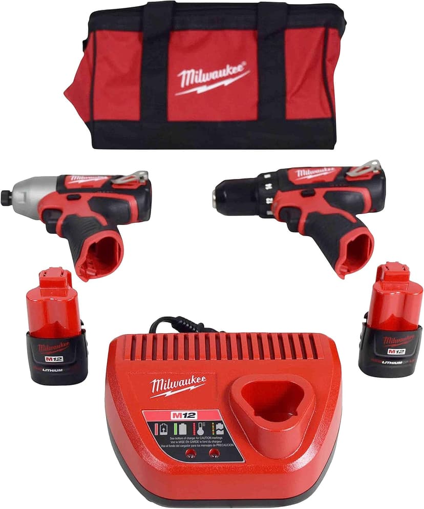 M12 Drill/Impact Combo Kit - Milwaukee 2494-22
