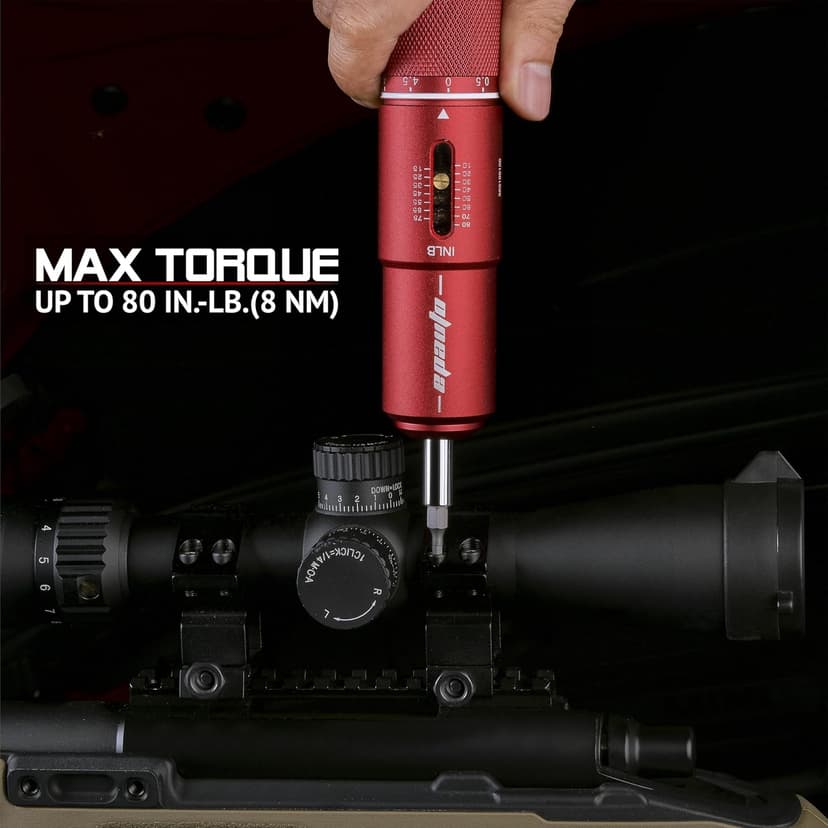 EPAuto Manual Wrench Screwdriver for Firearms | Bike Gears, 10-80 in/Lbs - 28 Pieces, Red