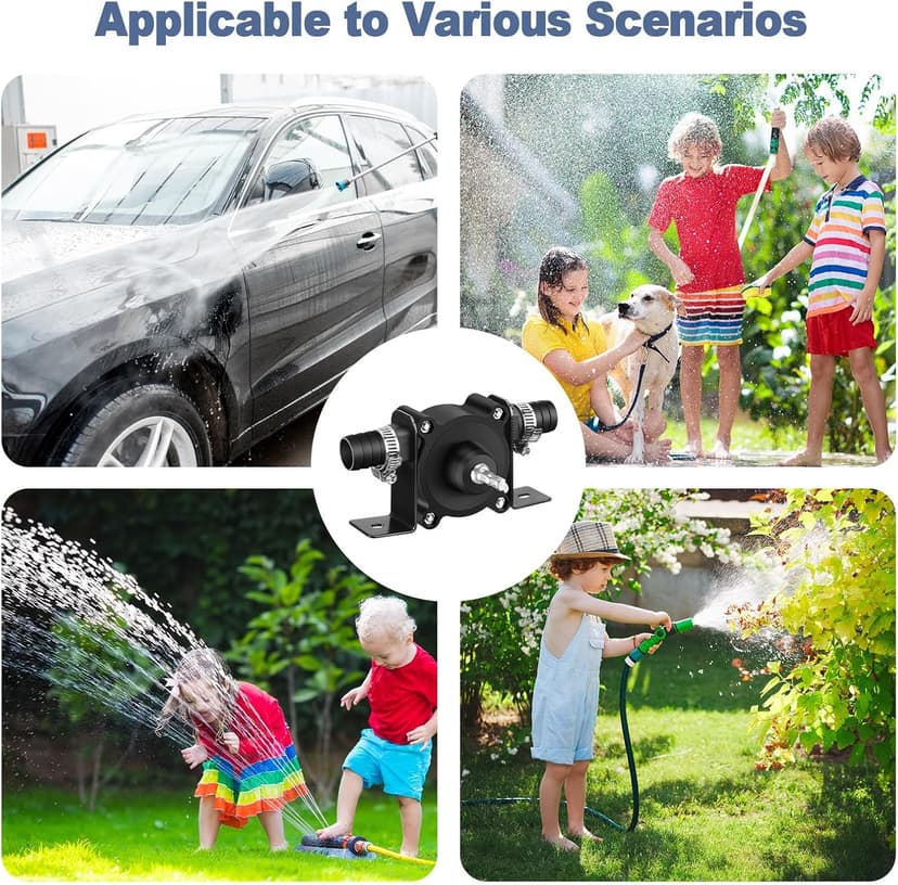 6 Pack Electric Drill Pump Portable Water Transfer Pump, Hand Drill Pump Self-priming Transfer Pump for Water Oil Gasoline Fuel