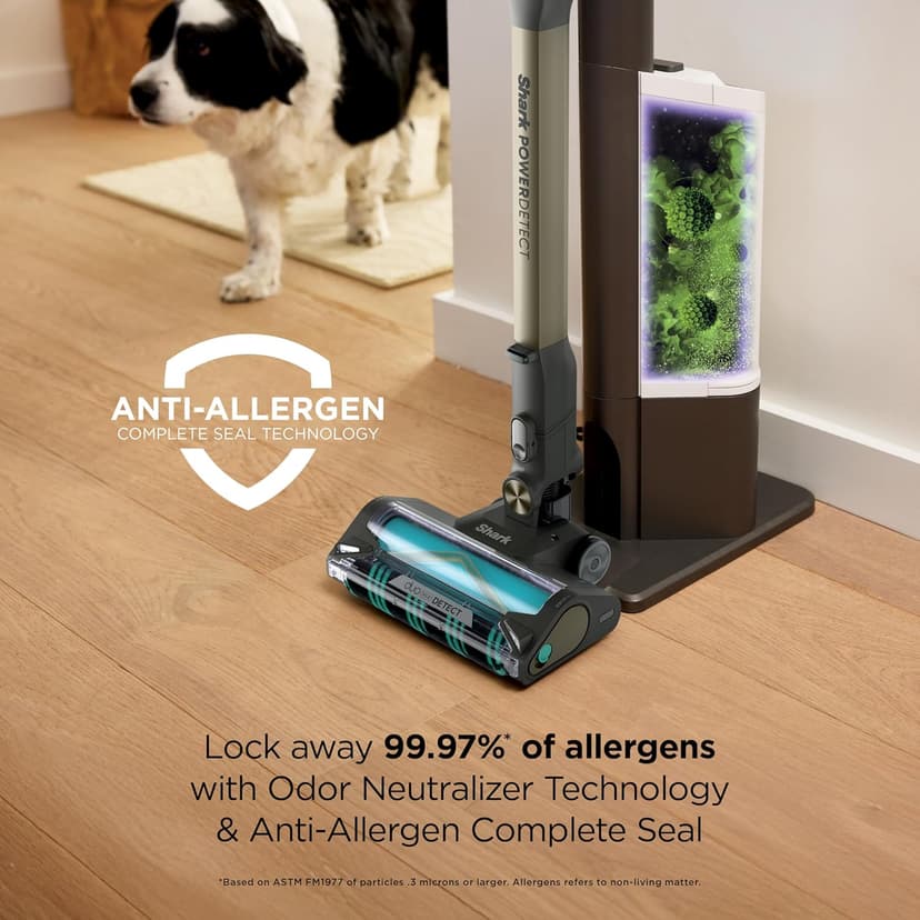 Shark PowerDetect Clean & Empty Cordless Stick Vacuum & Auto-Empty System, Powerful Suction, HEPA Filtration, Carpet & Hard Floor, Portable, Stick Vacuum for Pet Hair, Dark Gray, IP3253